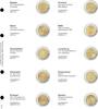 Vordruckblatt karat 2 Euro-Gedenkmünzen chronologisch: Belgien 2011 - Spanien 2012 -