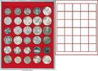 Münzbox STANDARD mit 30 quadratischen Fächern für Münzen/Münzkapseln bis Ø38 mm -