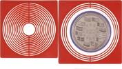 Münzbox-Inletts 67 x 67 mm, rot, 10er-Packung