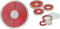 LINDNER Münzbox-Kapsel groß 16 - 51 mm Ø rotes Inlett, 10er-Packung