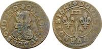FRANKREICH/FEODALES Double Tournois Gaston d'Orléans, 1627-1650.