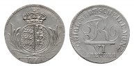 WÜRTTEMBERG 6 Kreuzer 1810. Friedrich II. (I.), 1797-1806-1816. Fast Stempelglanz.