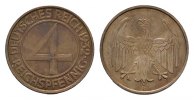WEIMARER REPUBLIK 4 Reichspfennig