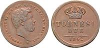 ITALIEN Ku.-2 Tornesi Ferdinand II., 1830-1859.