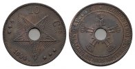 BELGIEN 10 Centimes Leopold II., 1865-1909.