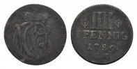 TRIER IIII Pfennig Clemens Wenzel von Sachsen, 1768-1794. -