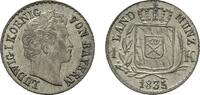 Kreuzer 1835. BAYERN Ludwig I., 1825-1848. Fast Stempelglanz/Stempelglanz.