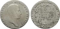BRANDENBURG-PREUSSEN 1/6 Taler 1816 A Friedrich Wilhelm III., 1797-1840. Feine Kratzer, Vorzüglich.