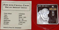Marianen Inseln 5 Dollars Papst Paul II Silber -