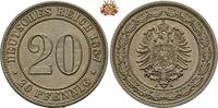 Kleinmünzen 20 Pfennig 20 Pfennig 20 Pfennig 1887 A -