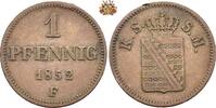 Kgr. Sachsen 1 Pfennig Friedrich August II., Pfennig 1852 F -