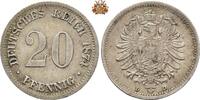 Kleinmünzen 20 Pfennig 20 Pfennig 20 Pfennig 1874 D -