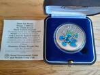 Israel ohne Jahr Silbermedaille Happy Children von Chaim Gross, handbemalt Stempelglanz