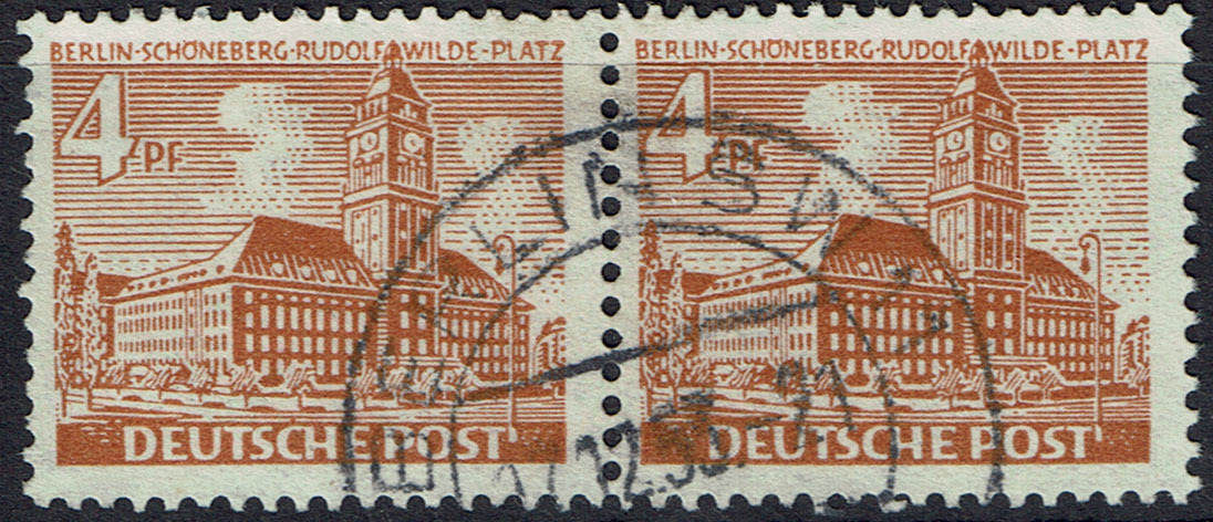 2 Werte 1949 Berlin Mi Nr 43 Freimarken Berliner Bauten Gestempelt Ma Shops