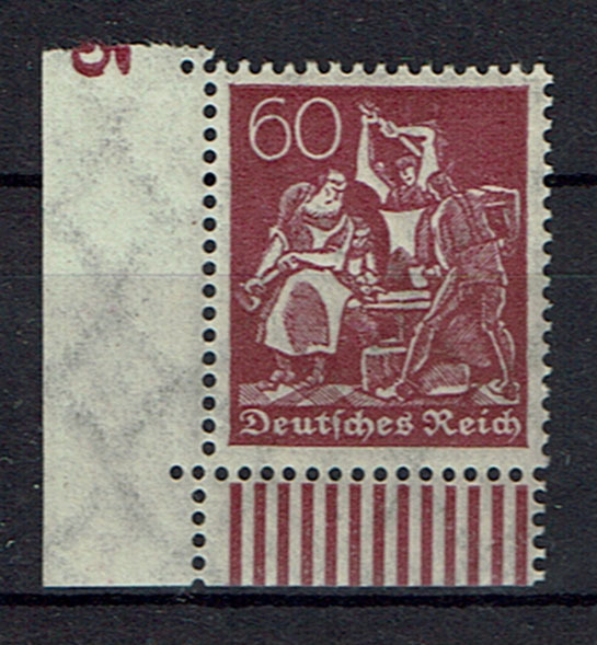 Prophila Collection Briefmarke Deutsches Reich Nr. 173 – Postfrisch MNH Mit Seltenem Wasserzeichen 1 Rauten, 1921