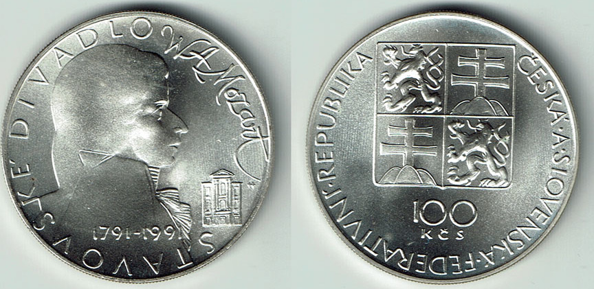 Tschechien - Teschechische Republik 100 Kronen 1991 ...