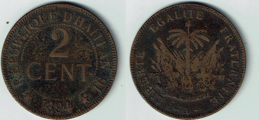 1894 Haiti, 2 Cent, Erhaltung siehe Scan! gutes schön | MA ...