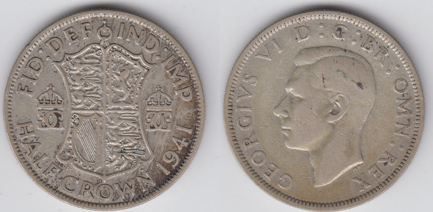 Grossbritannien Half Crown 1941 Georg V 14 14 G 500er Silber Sehr Schon Ma Shops