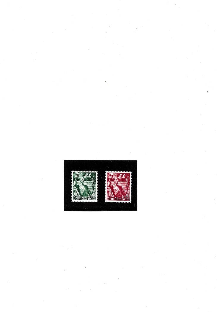Briefmarken Deutsches Reich 1938, Nr. 660-661 – Fackelträger, Gestempelt