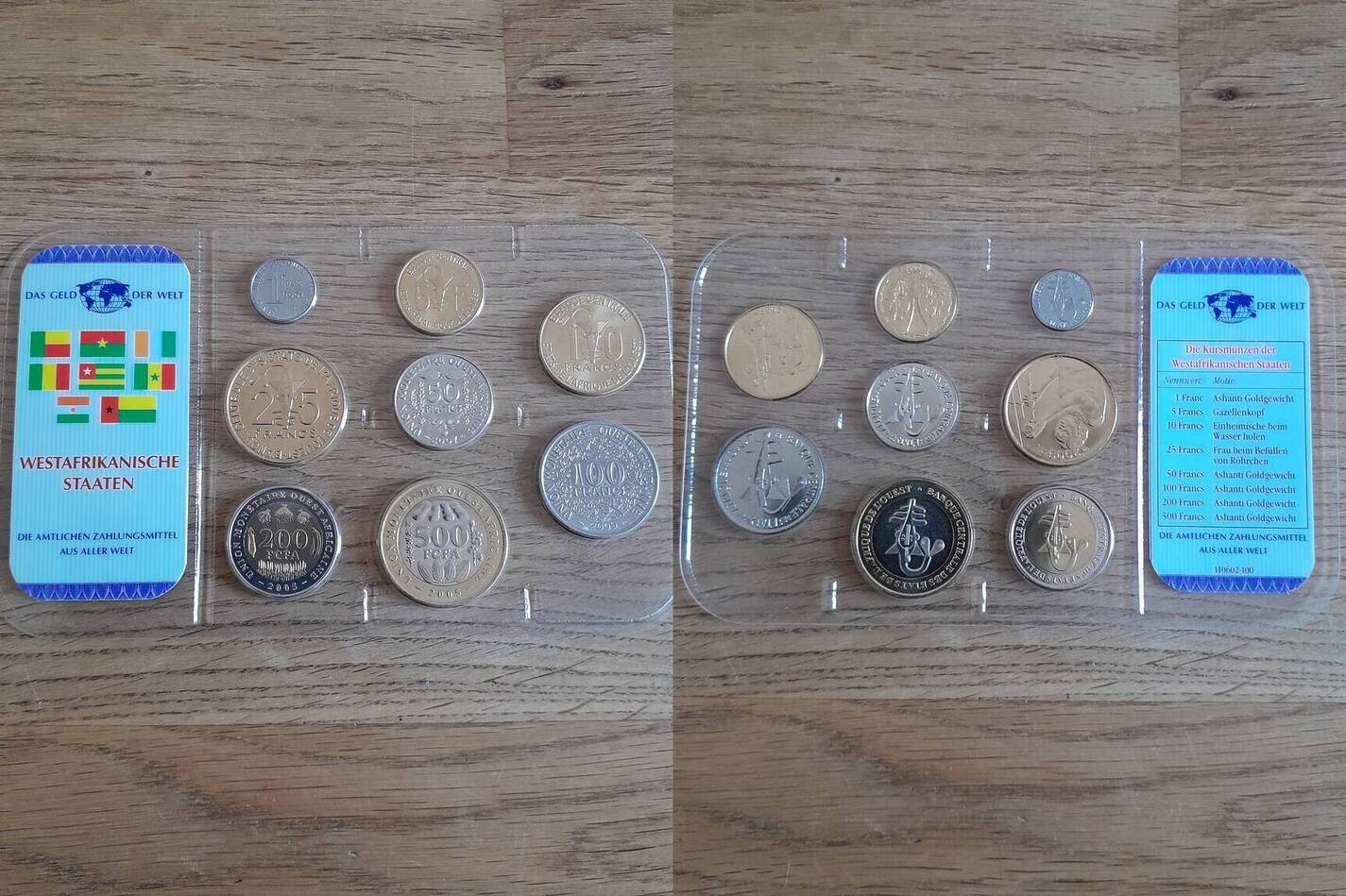 891 Francs (8 Münzen) 2001 - 2009 Westafrikanische Staaten ...