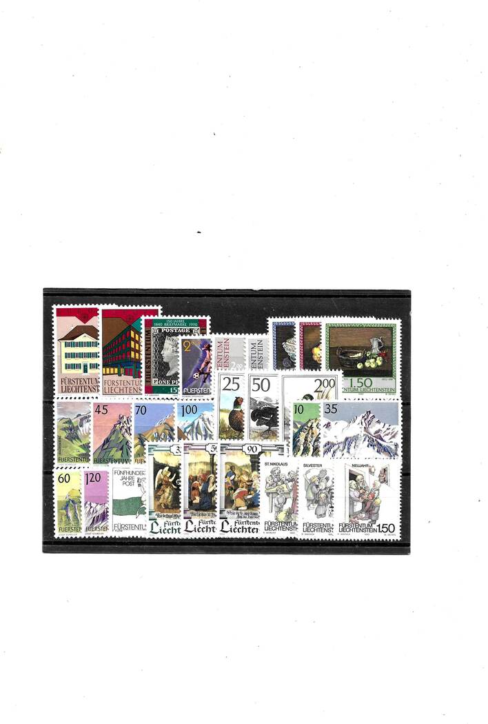 Liechtenstein Kat.Nr. 984 1010 = Jahrgang 1990 kpl. Kat.Wert 45,30