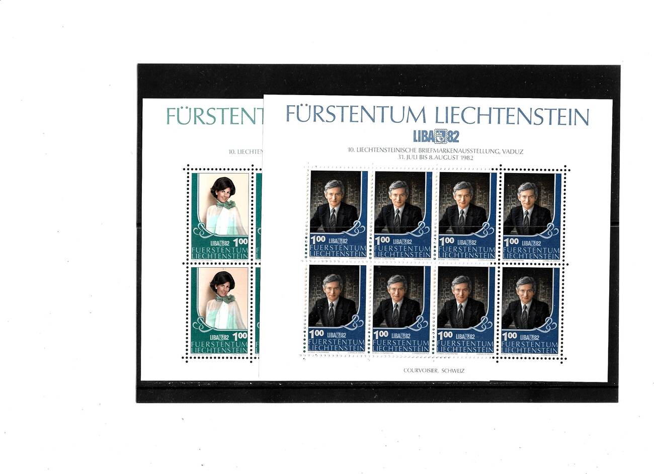 Liechtenstein 1982 Kat.Nr. 797/98 im KB Kat.Wert 28, postfrisch MA