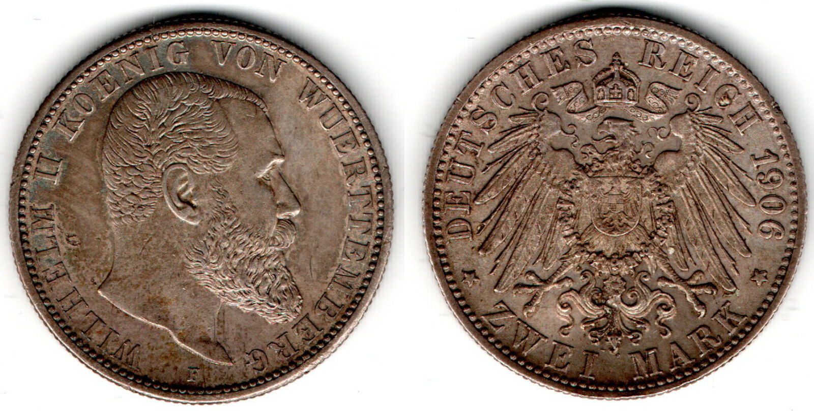 kaiserreich-w-rttemberg-2-mark-1906-wilhelm-siehe-scan-vorz-glich