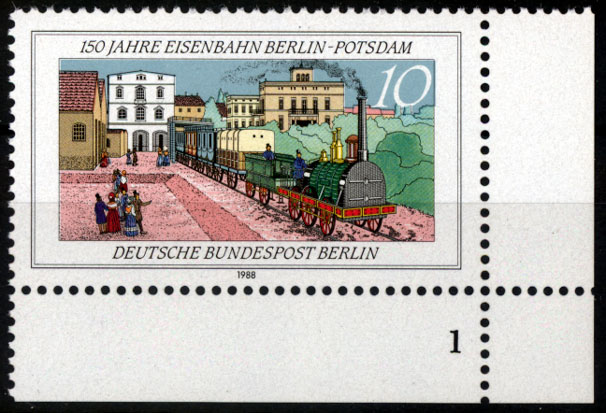 1 Wert 10 Pfennig 1988 Berlin Berlin Mi Nr 822 I I150 Jahre