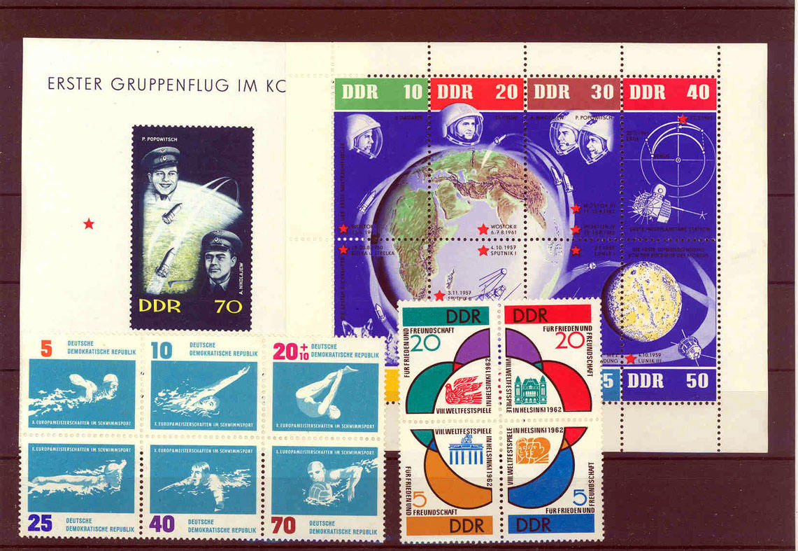 Jahrgang 1962 Komplett 1962 DDR Briefmarken DDR Jahrgang 1962 Komplett