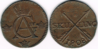 Schweden 1/4 Skilling Schweden 1808, 1/4 Skilling, Gustav IV. Adolf 1792-1809,