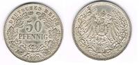 Deutsches Kaiserreich 50 Pfennig Kaiserreich, Kursmünze 50 Pfennig, 1898 A, Erhaltung siehe Scan, Selten!