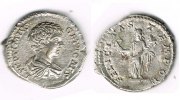 Römische Kaiserzeit - Geta Denar AR-Denar des Geta, Rv.: stehende Felicitas, FELICITAS TEMPOR