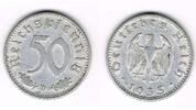Drittes Reich 50 Pfennig Drittes Reich, Kursmünze 50 Pfennig 1935 D, Aluminium!