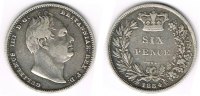 Großbritannien 6 Pence Großbritannien 1834, 6 Pence, Georg IV., Erhaltung siehe Scan!