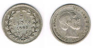 Niederlande 5 Cent Niederlade 1868, 5 Cent, Silber Kursmünze, Erhaltung siehe Scan! Selten!