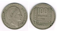 Algerien 100 Francs Algerien, Kursmünze 100 Francs "Marianne", Erhaltung siehe Scan