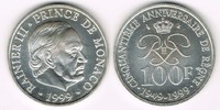 Monaco 100 Francs Monaco, 100 francs 1999, Prinz Rainer III, Erhaltung siehe scan! Winzige Kratzer