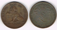 Belgien 10 Centimes Belgien, Kursmünze 10 Centimes 1848, Erhaltung siehe Scan!