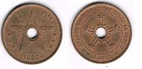 Belgisch Kongo 1 Centime Belgisch Kongo 1887, 1 Centimes, Erhaltung siehe Scan!