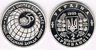Ukraine 2000000 Karbovantsiv Ukraine, 2000000 Karbovantsiv Silbergedenkmünze "50 Jahre UNO", siehe