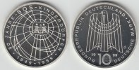 BRD 10 DM 10 DM, 50 Jahre SOS-Kinderdörfer, Spiegelglanz (PP), 1999 G, offen in Kapsel!