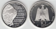 BRD 10 DM 10 DM, 200. Geb. Albert Gustav Lortzing, Spiegelglanz (PP), 2001 G, in Kapsel!