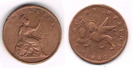 Griechenland - Ionische Inseln, Britisch 1 Lepta Ionische Inseln - Britische Verwaltung, 1 Lepta 1862, Britannia, siehe Scan!