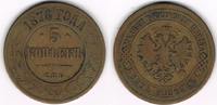 Russland 5 Kopeken Russland 1873, Cu 5 Kopeken, Alexander II., Erhaltung siehe Scan!