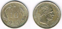 Dänemark 10 Öre Dänemark 1903, 10 Öre Silber, Christian IX., Erhaltung siehe scan!