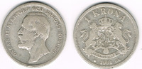 Schweden 1 Krona Schweden 1901, 1 Krone, Oskar II., Erhaltung siehe Scan!