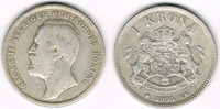 Schweden 1 Krona Schweden 1904, 1 Krone, Oskar II., Erhaltung siehe Scan!