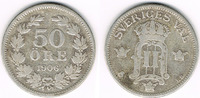 Schweden 50 Öre Schweden 1906, 50 Öre, Oskar II., Erhaltung siehe Scan!