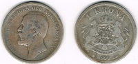 Schweden 1 Krona Schweden 1890, 1 Krone, Oskar II., Erhaltung siehe Scan!