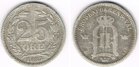 Schweden 25 Öre Schweden 1885, 25 Öre, Oskar II., Erhaltung siehe Scan!